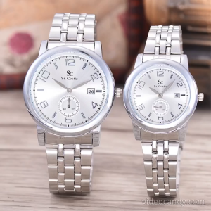 Jam Tangan  Wanita - Saint Costie - SC-8003L-Detik-Stainless Stell Band-AC Free Gifts Box