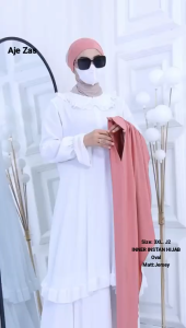 BISA COD! Hijab Instan Non Pet + Inner Bando Kode J-2 Bahan Jersy Standar By Ory AjeZas Collection