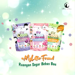 Olive Care Penghilang Bau Kotoran Kucing/Anjing PET ODOR REMOVAL Butiran Anti Bakteri & Tahan Lama