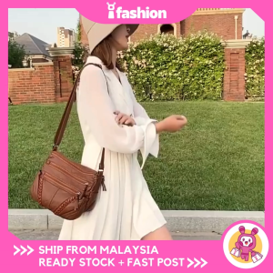 iFASHION 1495 Women Soft PU Leather Sling Korean Style Handbag Shoulder Messenger Bag Wanita Beg Tangan Murah