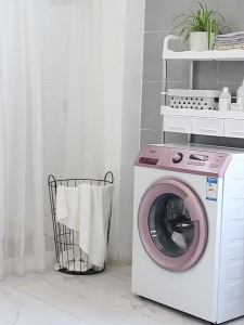 Rak Tempat  Mesin Cuci Rangka Stainless Lengkap dengan Laci dan Gantungan Hook-Unique Home Store