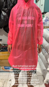 Jas Hujan Ponco lengan Elmondo CERIA 201 tebal murah meriah buat Darurat  poncho batman