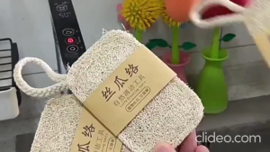 1 Pc Natural Loofah Dish Sponge/Quick Dry/Hangable Loofah Dish Brush/Recyclable Washing Sponges