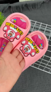 Childrens Slippers Summer Cute Cartoon New Soft Sole Anti slip Mens and Womens Small and Medium Sized Childrens Home Baby One word Cool Slippers