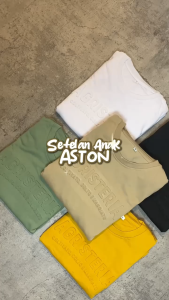 Amspro - Setelan Anak Laki-laki Baju Kaos Embos Casual Pakaian Anak laki-laki Fashion Kids Setelan Anak Aston