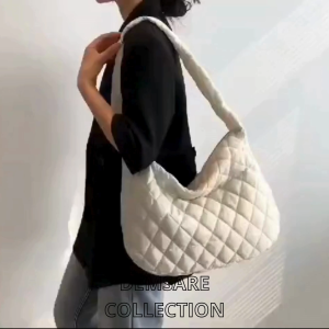 Puffy Bag MERCHY Shoulder Bag Aesthetic Tote Bag Resleting Tas Selempang & Bahu Wanita Korean Style