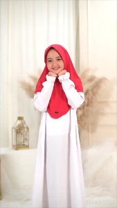 Hijab Bergo Hamidah Oval Anak PAUD SD SMP Terbaru Ukuran S-M-L | Raira Collection