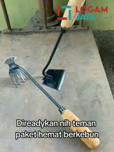 Paket Berkebun Satu Set isi 2/ Pencabut Rumput dan Cangkul Mini dari Bahan Gergaji Selendang