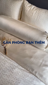 Bộ Chăn Ga Gối 5 Món Lụa Tencel 100s phối Dệt Kim Size 1m2 đến 2m2 À Ơi Concept cao cấp Hàn Quốc