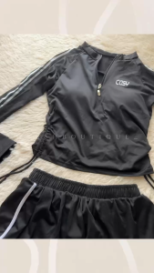 【READYSTOCK】 2pcs set swimming suit women beach wear swimsuit women long sleeves wear 现货保守泳装 泳装两件套女 浮潜装