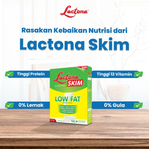 LACTONA SKIM Susu Rendah Lemak (Diet dan Nutrisi) 300 Gram