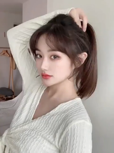 Korean Long Curly Wig Womens Ponytail Hair Extensions with Claw Clip Horsetail Fashion Wig Hairpiece Long Curly Hair