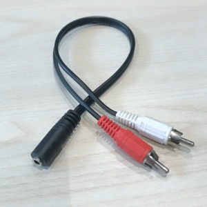 Kabel Adaptor Audio 3.5 mm Female ke RCA Male HiFi 40 cm