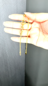 Emas Bangkok Emas Korea 24K Bracelet Ring Gold Plated Rantai Gelang Tangan & Cincin Emas Sadur Perempuan emas 916 M