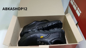 sepatu safety kerja pria cat model low boot tampilan kulit jeruk