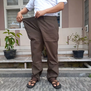 Celana Chino Panjang Pria JUMBO BRAND GIDANI Bahan Melar Size 33 - 40