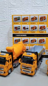 Mainan Anak Diecast Metal Truk Konstruksi Dump Truck Mixer Excavator 292H