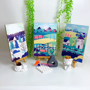 HIASAN DINDING (20X30CM) ABSTRAK RUANG TAMU WALL DECOR PAJANGAN DINDING POSTER KAYU ESTETIK