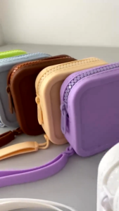 Cache Purse Silicone Organizer Wallet Coin Purse Travel Pouch Waterproof Cosmetic Makeup Phone Bag
