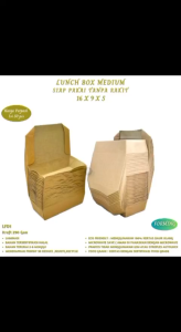 Lunch Box Medium Sudah Rakit Langsung Pakai (Isi 50 Box--LFD1)