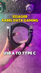 Essager Kabel Data Gaming Type C Fast Charging 100W 7A LED Indicator Gaming L Shape