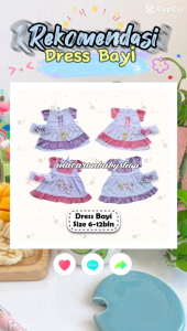 Dress bayi perempuan 6 12 bulan baju bayi perempuan + bandana kepala rok bayi perempuan lucu
