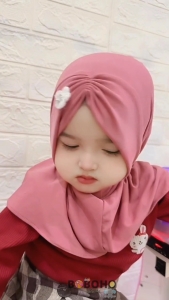 BOBOHO- (LOKAL) JILBAB ANAK BAYI SERUNI 0-3 TH / HIJAB BABY / KERUDUNG ANAK PEREMPUAN