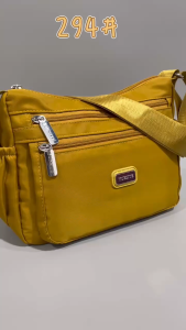 กระเป๋าสะพายข้างผู้หญิงแฟชั่นกันน้ำ สไตล์คลาสสิก ดีไซน์เก๋ พร้อมช่องเก็บของหลากหลาย 294#