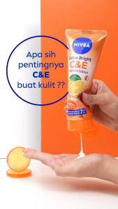 NIVEA Body Lotion Extra Bright C&E Vitamin Lotion 180ml - Mencerahkan & kulit kenyal dalam 7 hari