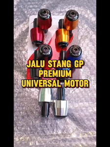 AGRAS JALU STANG UNIVERSAL MOTOR ALMINI FULL CNC BAR END STIR PREMIUM GP GOLD MERAH SILER MERAH BIRU
