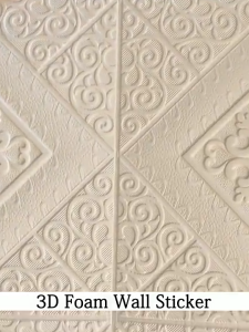 Wallpaper 3D Foam Motif Batik Sultan 70 x 70Cm Tebal 6mm Sticker Wallborder Dinding 3D Motif Kotak Batik 3mm Wallfoam Waterproof Stiker Dinding Tahan Air Empuk Dekorasi Rumah