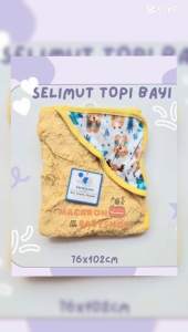 Selimut Bayi Double Fleece Topi Murah