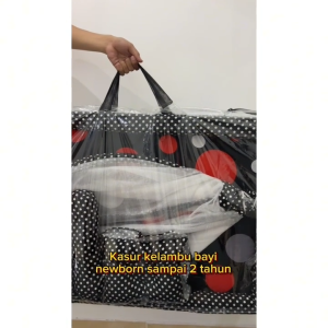 Kasur Bayi Lembut Empuk Tebal Set Kelambu Perlengkapan Baru Lahir Baby Nest Tempat Tidur Bedcover - Bahan Polymicro Halus, Model Kolam dengan Kelambu Anti Nyamuk (Produk Premium)
