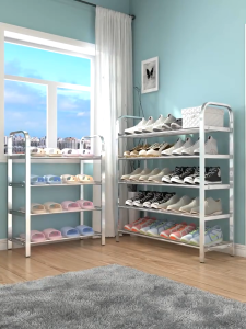 Worthbuy Stainless Steel Shoe Rack Rak Kasut Bertingkat Multilayer Shoe Shelf Outdoor Shoe Organizer Rack Rak Besi 鞋架