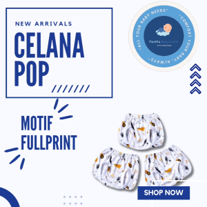 Celana Pop Bayi Katun Doubleknit Fullprint Isi 3 Pcs atau 6 Pcs