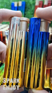 ไฟแช็คแก๊สเคสเงาสีทูโทน รุ่น TB  ไฟแช็คเติมแก๊ส ไฟแช็คแก๊สไฟแรงต้านลม สินค้าตัวเปล่าไม่มีวัตถุไวไฟ