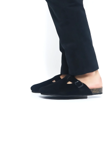 Moofeat Kloff - Sandal Slide Clog Mule Kulit Casual Pria Grey