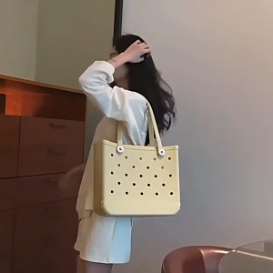 กระเป๋าถือ EVA ลายหมากรุกสไตล์เกาหลี สำหรับผู้หญิง แฟชั่นฤดูร้อน