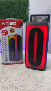 Loa bluetooth karaoke Xách tay Kimiso QS-2415/SY13 đèn led RGB bass không dây tặng kèm mic hát có dây -DC4999