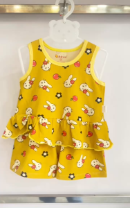 Đồ bộ bé gái BABIBOO bộ cánh tiên sơ sinh cotton 2 chiều mềm mại xinh xắn BB124