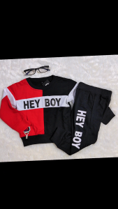 Masyken Hey Boy - Setelan Sweater Anak Laki Premium - Untuk Usia 1-13 Tahun