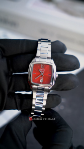 Jam Tangan Wanita Alexandre Christie Passion AC 2454 LDBSSDR Red Dial Stainless Steel Strap