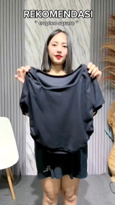 JOSU  - CROPTEE CROPTOP SQUARE NECK SHORT SLEEVE SHIRT BLOUSE -FR