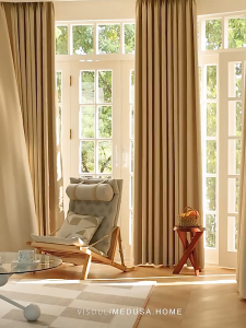 Lovhome Beige Curtains Langsir Tingkap Murah for Windows Sliding Door Living Room