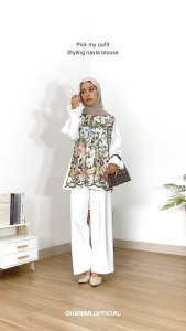 Ghanimi - Nayla Blouse / Blouse Brukat Kondangan /Atasan Kondangan / Brukat / Blouse Wanita Kekinian