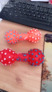 Pet Chew Toy Pet Toy Ball Dog Toy Pet Molar Bone Molar Ball Squeaky Toy Vocal Ball Bone Dumbbell