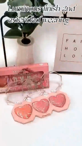 MIRSIST Baked Blusher Palette Highlighter Multi-color Glowing Shimmer Facial