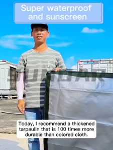 SUNDAR Trapal Waterproof Makapal Canopy Heavy Duty Outdoor Portable Tarpaulin PE Roll Up Roll Down Sunscreen