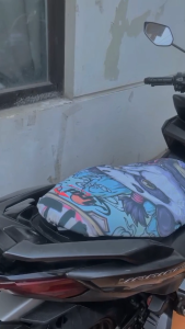Paket Cover Sarung Jok Motor Arai Full Print Waterproof Anti Cakaran Kucing Plus Cover Sarung Shockbreaker Belakang Arai Universal