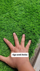 1m x 8m | Rumput Sintetis Swiss 3cm | Hijau Tebal Halus | Premium